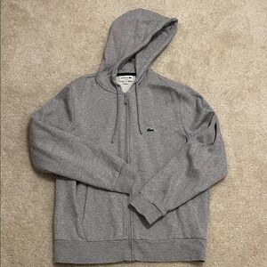 Lacoste Men's Zip-Up Gray Sweater